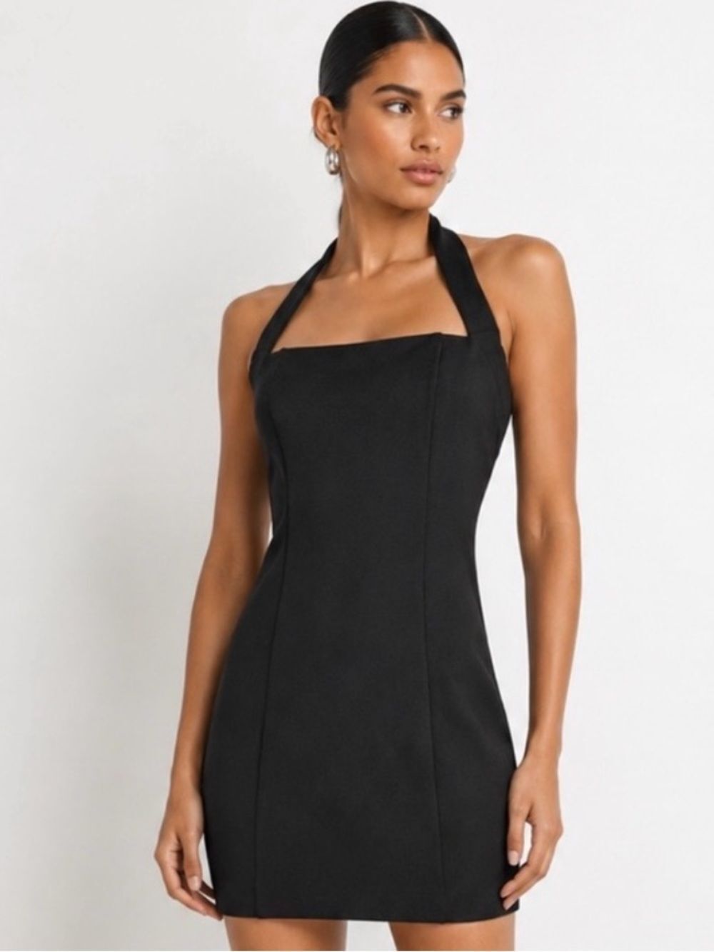 SHOWPO Black Halter Mini Dress Size US8